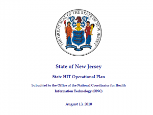 NJ State HIT Operational Plan 2010